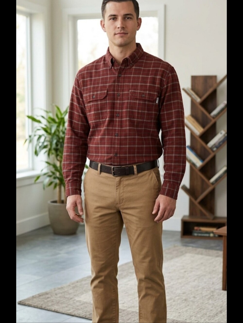 Woolrich Merlot Plaid XL Shirt Long Sleeve Button Front